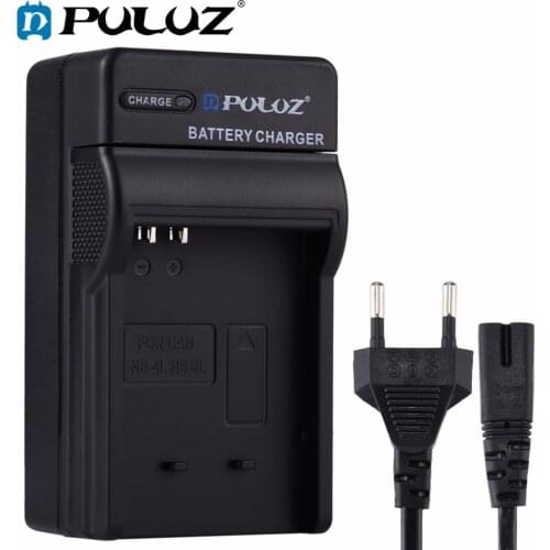 PULUZ EU Plug Battery Charger with Cable for Canon NB-4L/ NB-8L Battery for Canon IXUS 115 HS,IXUS 220 HS, IXUS 230 HS