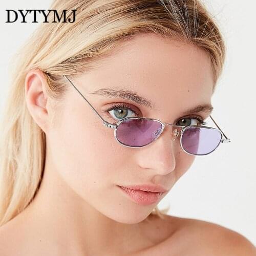 DYTYMJ Retro Metal Sunglasses Women 2021 Luxury Brand Designer Glasses Men Small Frame Mirror Ocean Lens Oculos De Sol Feminino