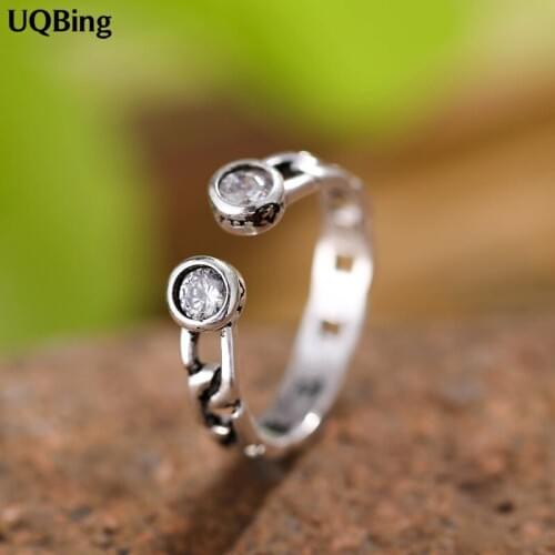 925 Sterling Silver Rings Open 100% 925 Sterling Silver Retro Ring Women Jewelry 2019