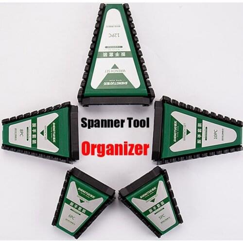 1Pcs 8/10/20 Slot Spanner Tool Organizer Plastic Rail Tray Wrench Clip Holder Storage Canvas Tools Bag Garage Wrenches Keeper