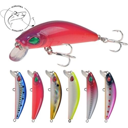 3D Eyes Bionic Bait Fishing 6Pcs Built-in Steel Ball 7cm/11g Artificial Simulation Crank Plastic Hard Bait 6# With Sharp Hook