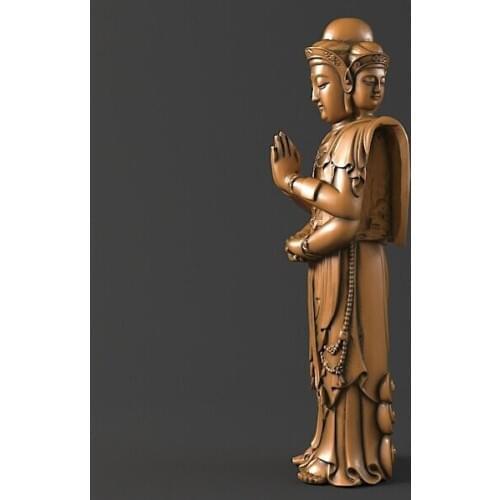 3D model relief stl format for CNC Three head Goddess Of Mercy_30 STL
