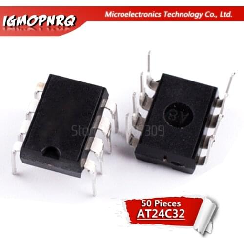 50PCS AT24C32N 24C32N 24C32 AT24N32 DIP-8 EEPROM (4096x8) 32K 1.8-5.5 new original
