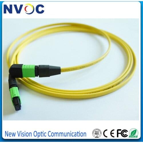 6Pcs 12core,1M 2/3/5M,9/125,MPO Female to MPO(F) Fiber Optic Patch Cord,B Type,3.0mm Mini LSZH Round Yellow Cable,Standard Loss