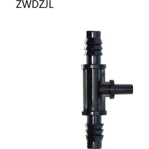 Garden hose nozzle connector barbed 8/11 to the 6mm mist connector garden irrigation tee sprinkler adapter 7 pcs