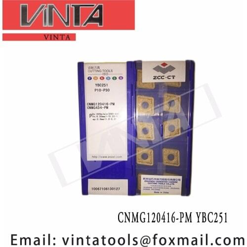 Free shipping high quality YBC251 CNMG120416-PM cnc carbide turning inserts