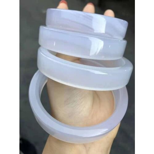 Natural handcarved white agate bangle bracelets women bangle jade jewelry jadeite jade bangles bracelet for women