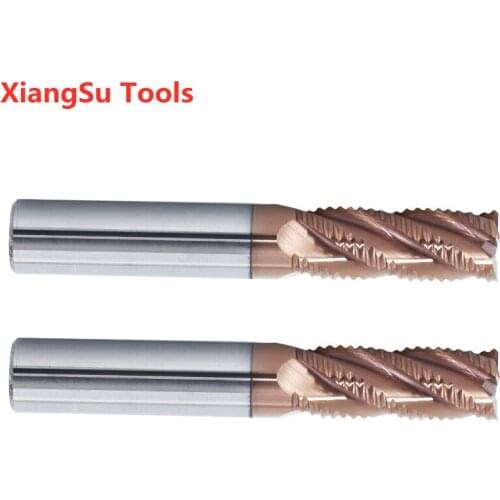 D10-D12mm 4Flutes Hrc55 Roughing Endmill CNC Router Cutter Alloy Tungsten Carbide Cutting Milling Machine Tools For Steels