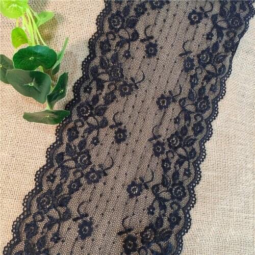E1122 Width Approximate 18cm Black and White Lace DIY Crafts Sewing Accessories Wedding Hair Clothing Supplies