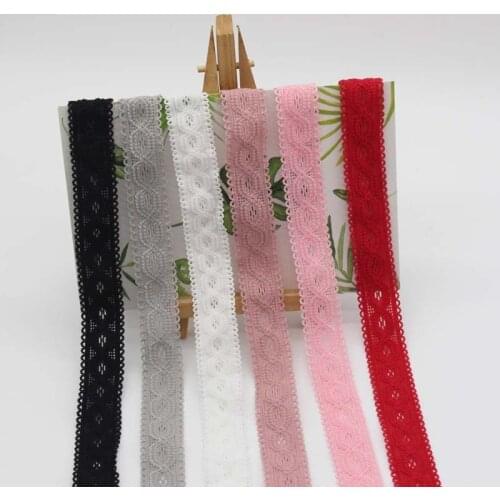 20mm Bilateral Tooth Side Elastic Spandex Elastic Lace DIY Baby Hair Knotted band stretchy lace trim