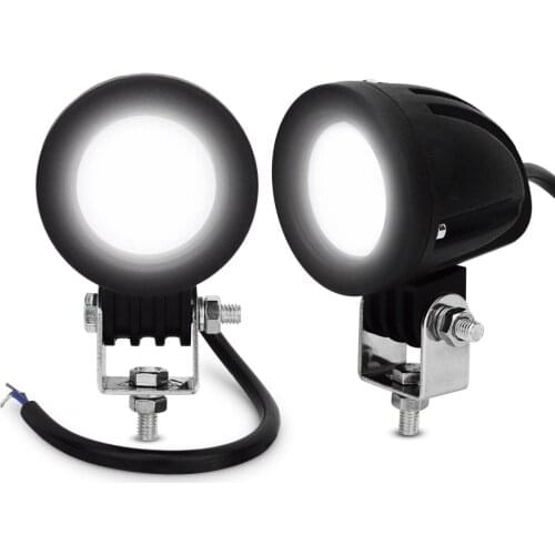 10W IP68 LED Work Light For Offroad Motorcycle 10-30V ATV Motor Spot Beam Lights 6000K Work Driving Fog Light