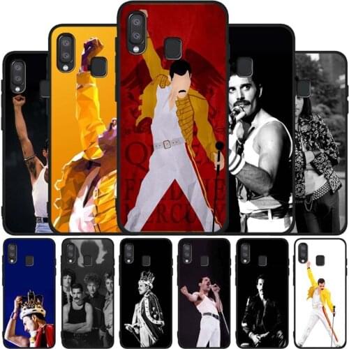 Freddie Mercury black soft phone Case For Samsung A10 20 30 40 50 30S 50S 60 70 M10 M30S M40 A31 51 71 A20E A10E A21S