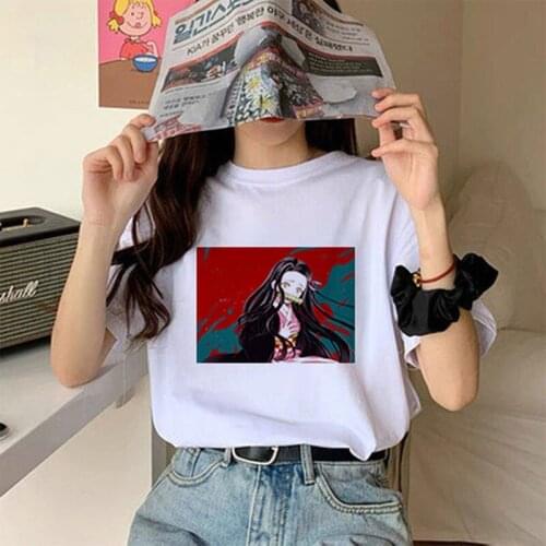 Anime Demon Slayer T Shirt Kawaii Kimetsu No Yaiba Graphic Tee Tanjirou Kamado Tops Funny Tshirt Unisex