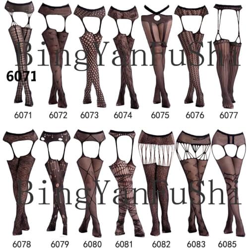 Hot 15 Styles Women Sexy Pantyhose Female Black Fishnet Tights Lady Thigh High Stocking Jacquard Sheer Hosiery Stockings S04-2