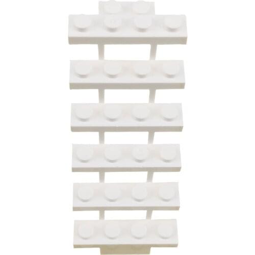 2Pcs/set Compatible for Locking MOC Parts White Stairs Building Blocks Bricks Toys for Children for Friends Citys Block