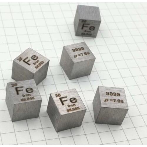 10mm Iron Fe Cubic Periodic Table Cube 99.99% Pure Iron Cubic Metal Gift Rare Metal Iron Element Block Sample