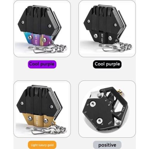 Multifunctional Hexagon Coin Outdoor EDC Hexagon Folding Coin Knife Keychain Screwdriver Weapons Survival-Tools Pocket New