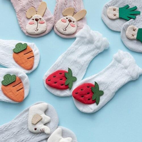 Cartoon Animals Strawberry Newborn Baby Socks Soft Cotton Baby Boy Girl Socks Infant Toddler Floor Sock