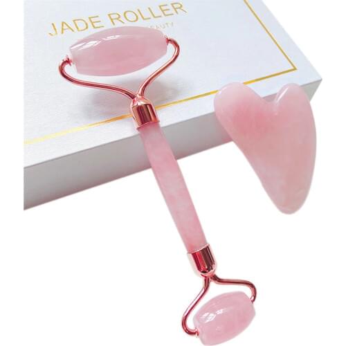 NEW Quartz Jade Roller Heart Guasha Scraping Board Slimming Face Lift Massager Facial Massage Facial Jade Stone Skin Beauty Care