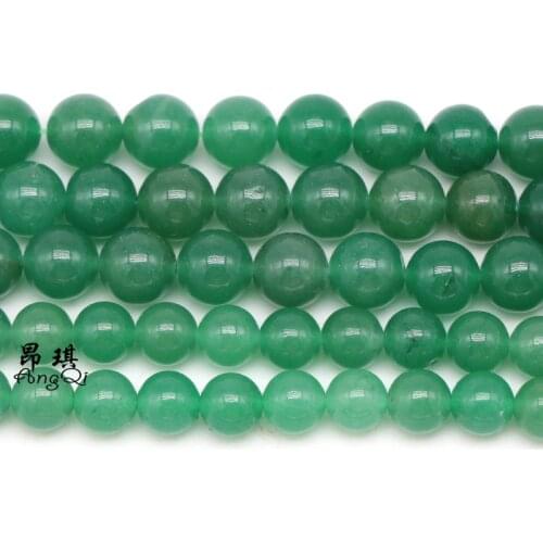 New Arrival AA Grade Natural Stone Green Aventurine Round Loose Beads 15" Strand 4 6 8 10 12 14MM Pick Size For Jewelry Making