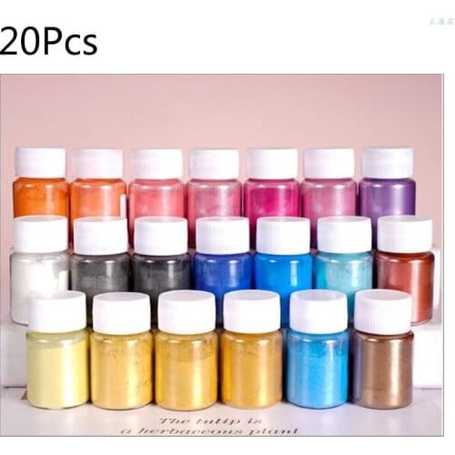 20 Pearlescent powder Epoxy Resin Dye Pearl Pigment Natural Mica Mineral Powder L29K Dropship