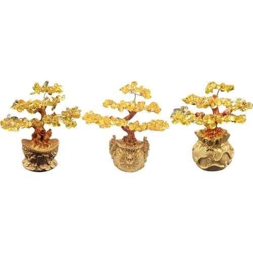 Personalized Crystal Money Tree Bonsai Lucky Tree Home Decor Collecting