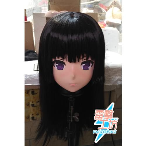 RAIGEKI MAKS 49) Resin 3/4 Head Female/Girl Kigurumi Anime Cosplay Masks Crossdress Japan Role Lolita Crossdresser DOLL BJD Cos