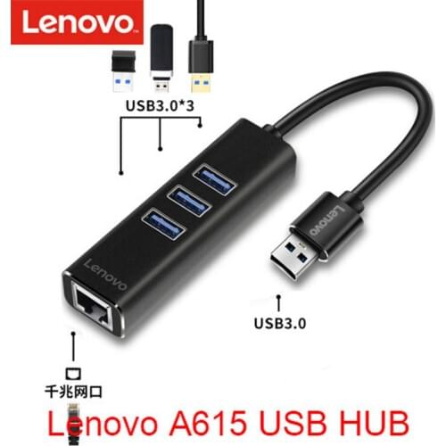Lenovo A615 USB3.0 splitter gigabit cable network card USB to RJ45 network cable interface network port converter HUB