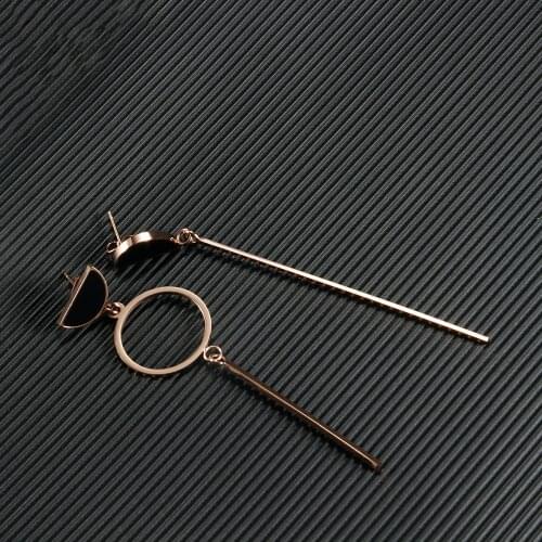 Stainless Steel Geometry Dangle Earrings For Women 2021 New Party Wedding Drop Earing Fashion Jewelry