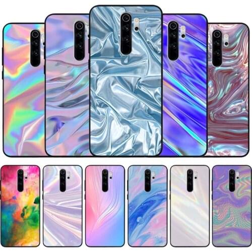 Laser black Silicone Phone Case For Redmi note 9 8 7 Pro S 8T 7A Cover