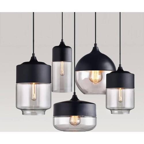 Nordic Glass Pendant Lights Restaurant Bar Living Room Bedroom Loft Home Lampara Luminaire Decoration Lighting E27