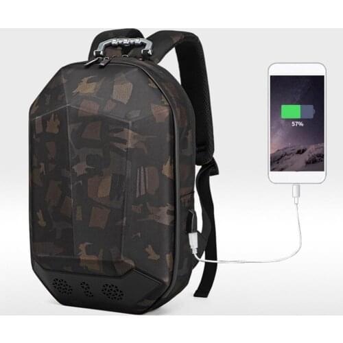 Waterproof Motorcycle Backpack External USB Interface Anti-theft 15.6" Laptop Backpack USB Wireless Bluetooth Backpacks