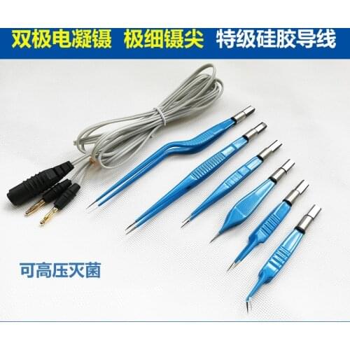 High frequency electric knife bipolar coagulator accessories tweezers line beauty ophthalmology coagulator tweezers