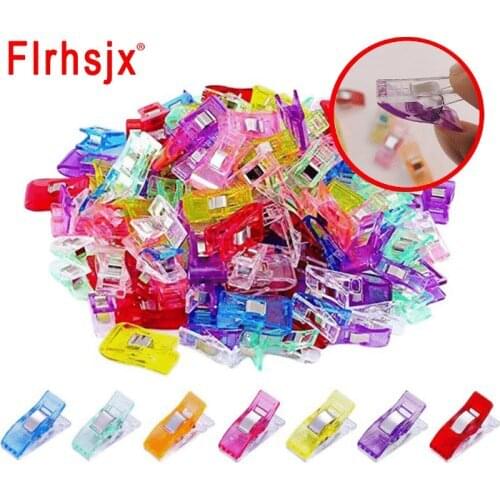 10/50pcs Colorful Sewing Clips Multipurpose Sewing Quilting Clips for Fabric Crafting Clamps Binding Clips Plastic Wonder Clips