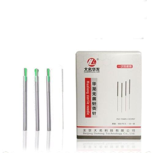 100pcs Hualong sterile acupuncture needle individual packing one needle one tube massage needle 0.18/0.20/0.25/0.30/0.35mm