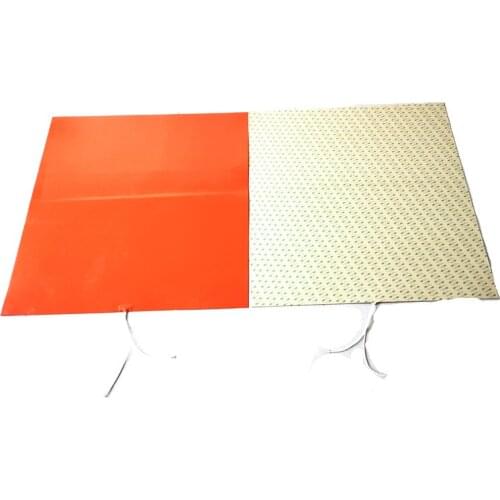 230v 4000w 1200*1200*1.5mm big size silicone heat bed for 3d printer adhesive 1000mm lead wire come out from middle of 1side