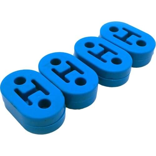 4x Universal Silicone Muffler Exhaust Hanger short Hangers Blue 12mm- 1/2"