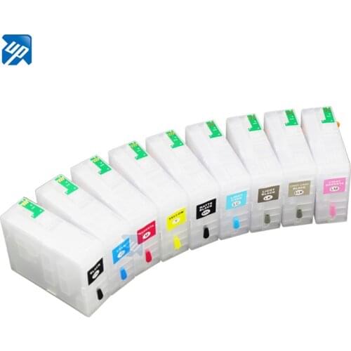 9pcs Refillable Ink Cartridges with permanent Chip Fo Epson surecolor p800 SC-P800 printer T8501