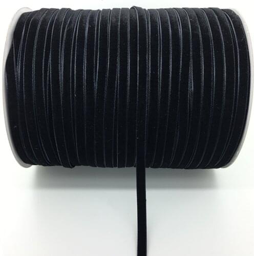 Free Shipping 5 yds 1/4 "(6mm)Wide Black Velvet Ribbon Vintage Headband Clips Bow Decoration #6mRS08