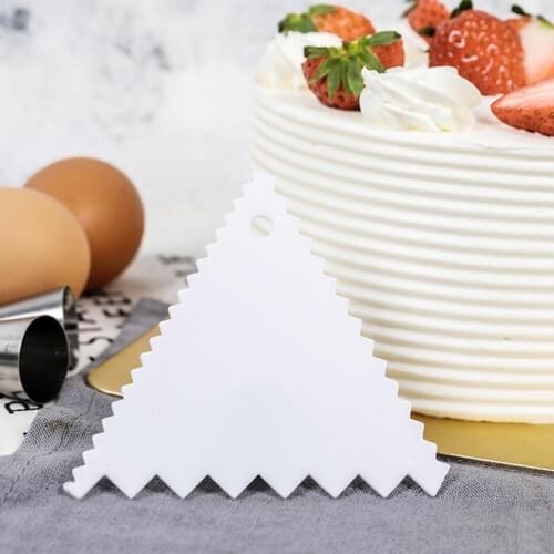 Cake Side Icing Scraper Icing Smoother Edge Set Baking Tools Comb Design Cake Scraper Kitchen DIY Cake Decorating Tools