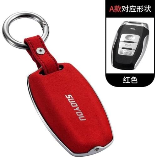 Fashion Luxury Car Key Case Cover Genuine Plush Leather Galvanized Alloy For Great Wall Wingle 5/6/7 Haval H2 H4 H7 Car Styling