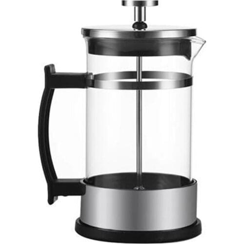 Double-layer stainless steel 304 French press pot for making coffee pot, convenient household teapot and tea maker
