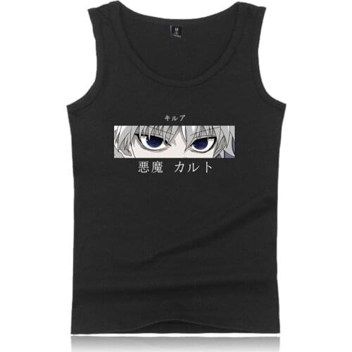 Hunter X Hunter Vest Japan Anime GON FREECSS Print Tank Top Sleeveless Sport T Shirt Men Summer Vest Women Fitness Tops