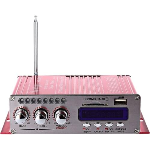 Kentiger Hy-502S 2Ch Bluetooth Hi-Fi Super Bass Output Power Stereo Amplifier With Remote Controller Usb/Sd Card Player Fm Rad