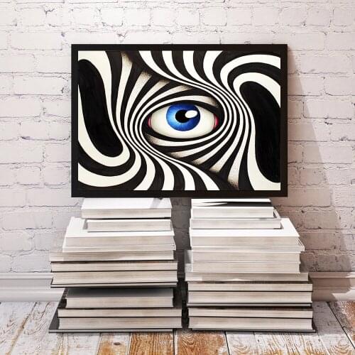Cool Wall Painting Ideas Artwork Prints Exhibition Vintage Canvas Poster Abstract Art Eyes Pictures for Living Room