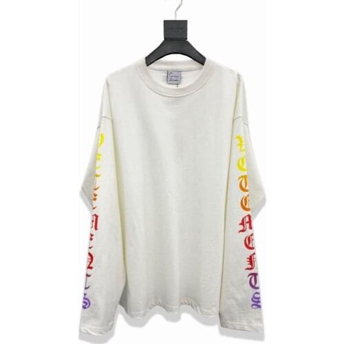VETEMENTS High street new VTM vehicles long sleeve T-shirt OS loose casual hip hop couple bottom shirt for men and women