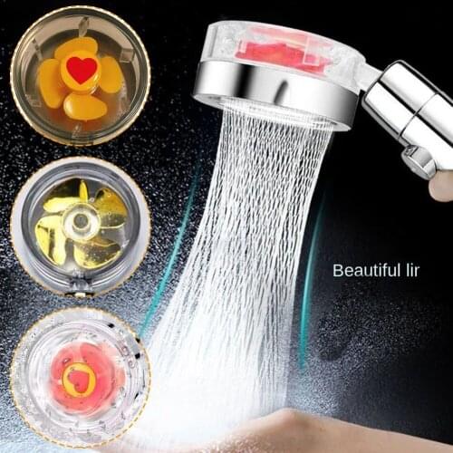 Pressurized Rainfall Shower Head Water Saving With Small Fan Small Waist Shower Set Hand-held Spray Nozzle Bathroom Accessories