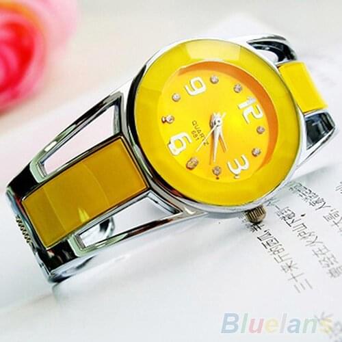 2021 New Women Fashion Cusual Opening End Quartz Analog Round Case Bracelet Bangle Wrist Ladies Watch Female