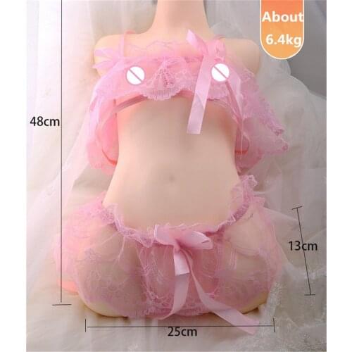 Newest! Flat Chest Half Body Sex Doll 4D Realistic Vagina And Anal Male Masturbator Adult Products Sex Shop Silicone Doll Sextoy