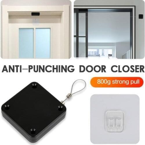 Punch-free Automatic Sensor Door Closer Home Security System Automatic Door Closer For All Door Quiet Safe Door Closer Hardware
